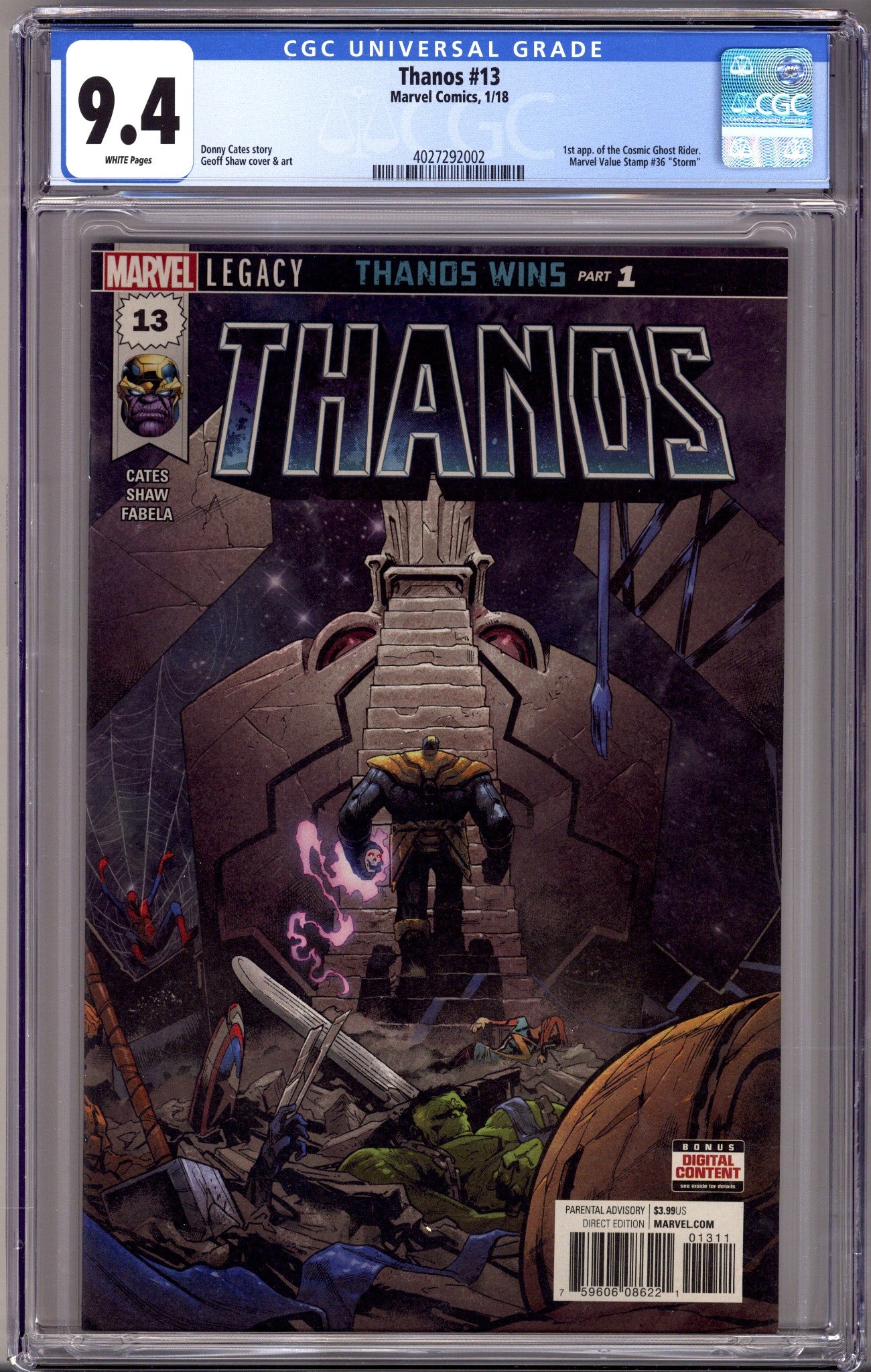 Thanos Vol 2 13 CGC 9.4 (NM) (2018) 