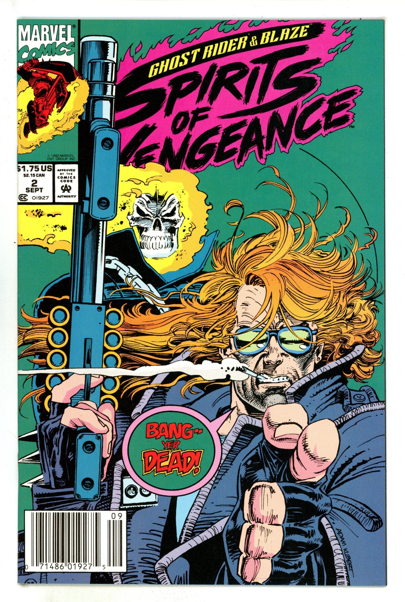 Ghost Rider / Blaze: Spirits of Vengeance 2 High Grade (1992) Newsstand 