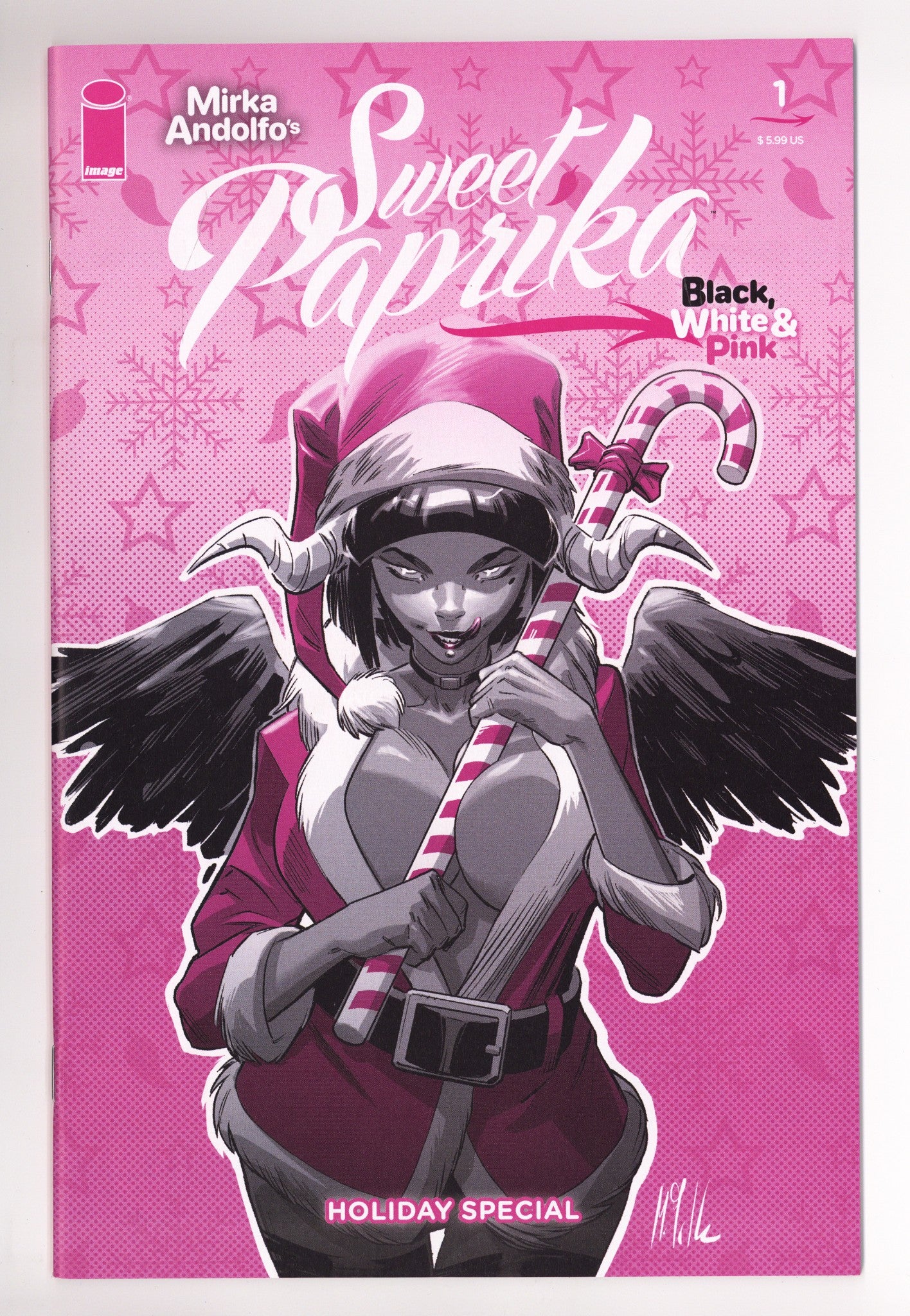 Mirka Andolfos Sweet Paprika Black White & Pink Holiday Special 1 Failla Variant (2025)