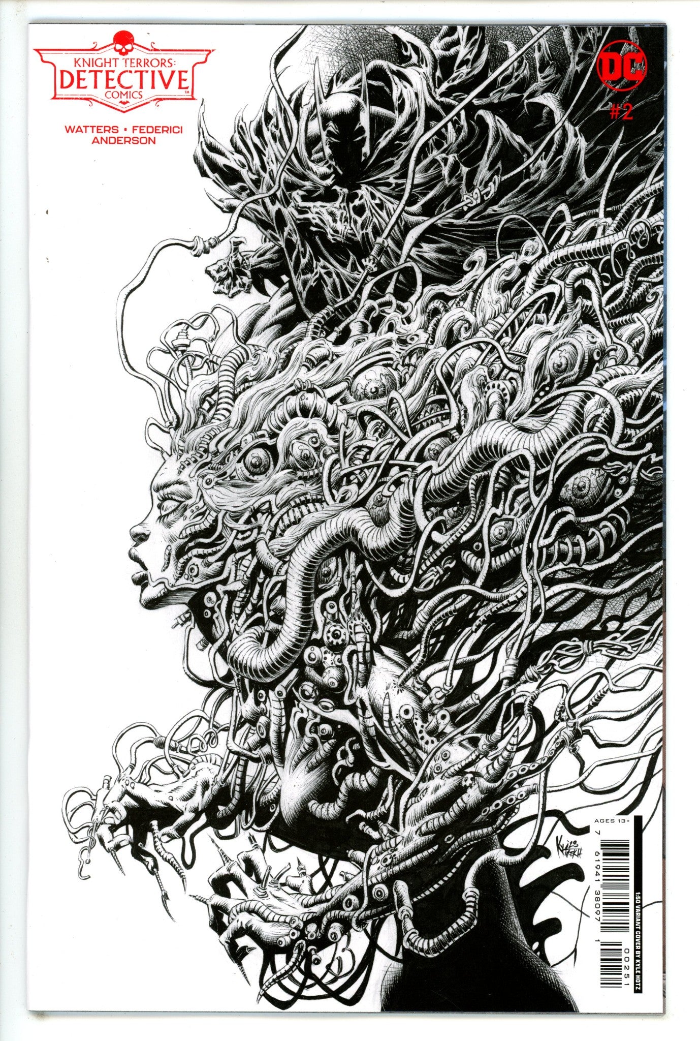 Knight Terrors Detective Comics 2 Hotz B&W Incentive Variant NM+ (2023)