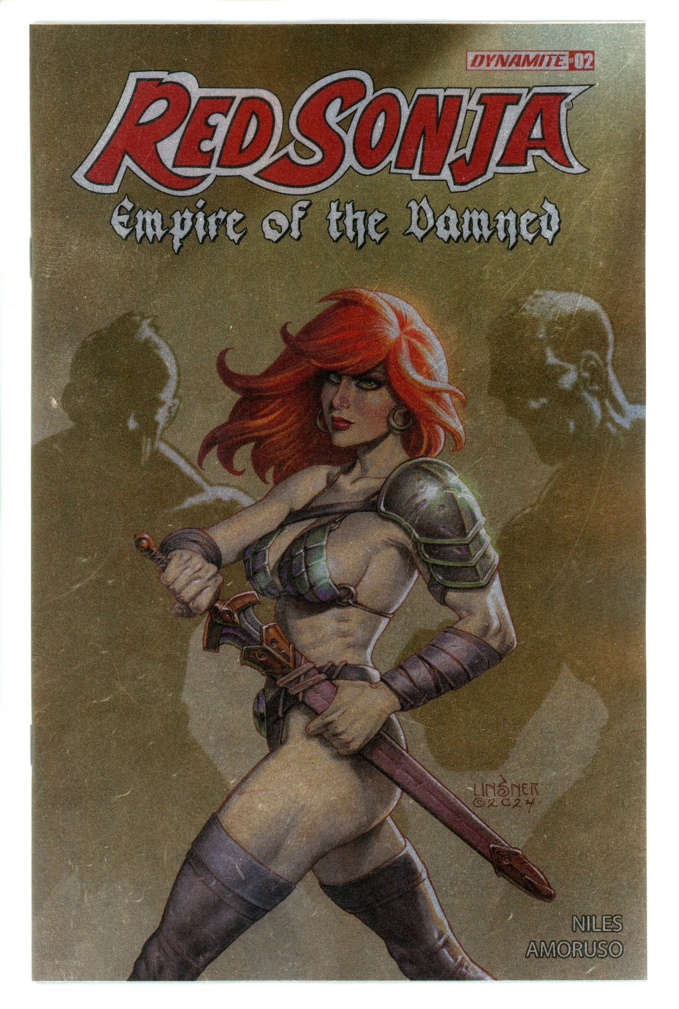 Red Sonja Empire Damned 2 Linsner Foil Incentive Variant NM (2024)