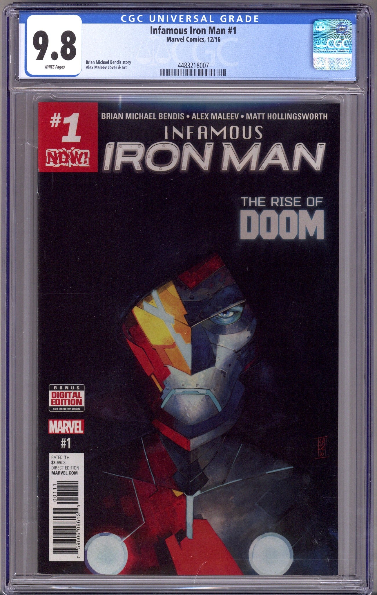 Infamous Iron Man 1 CGC 9.8 (NM/M) (2016) 