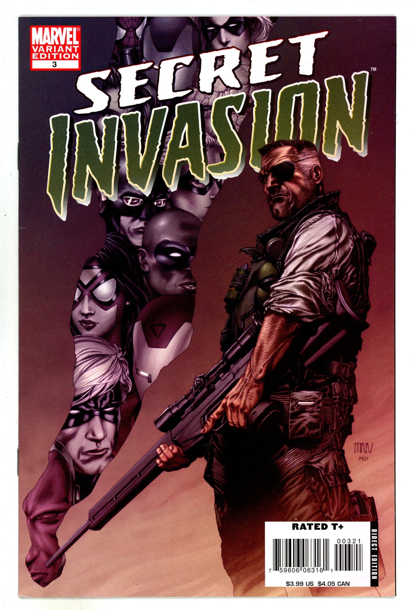 Secret Invasion Vol 1 3 High Grade (2008) McNiven Incentive Variant 