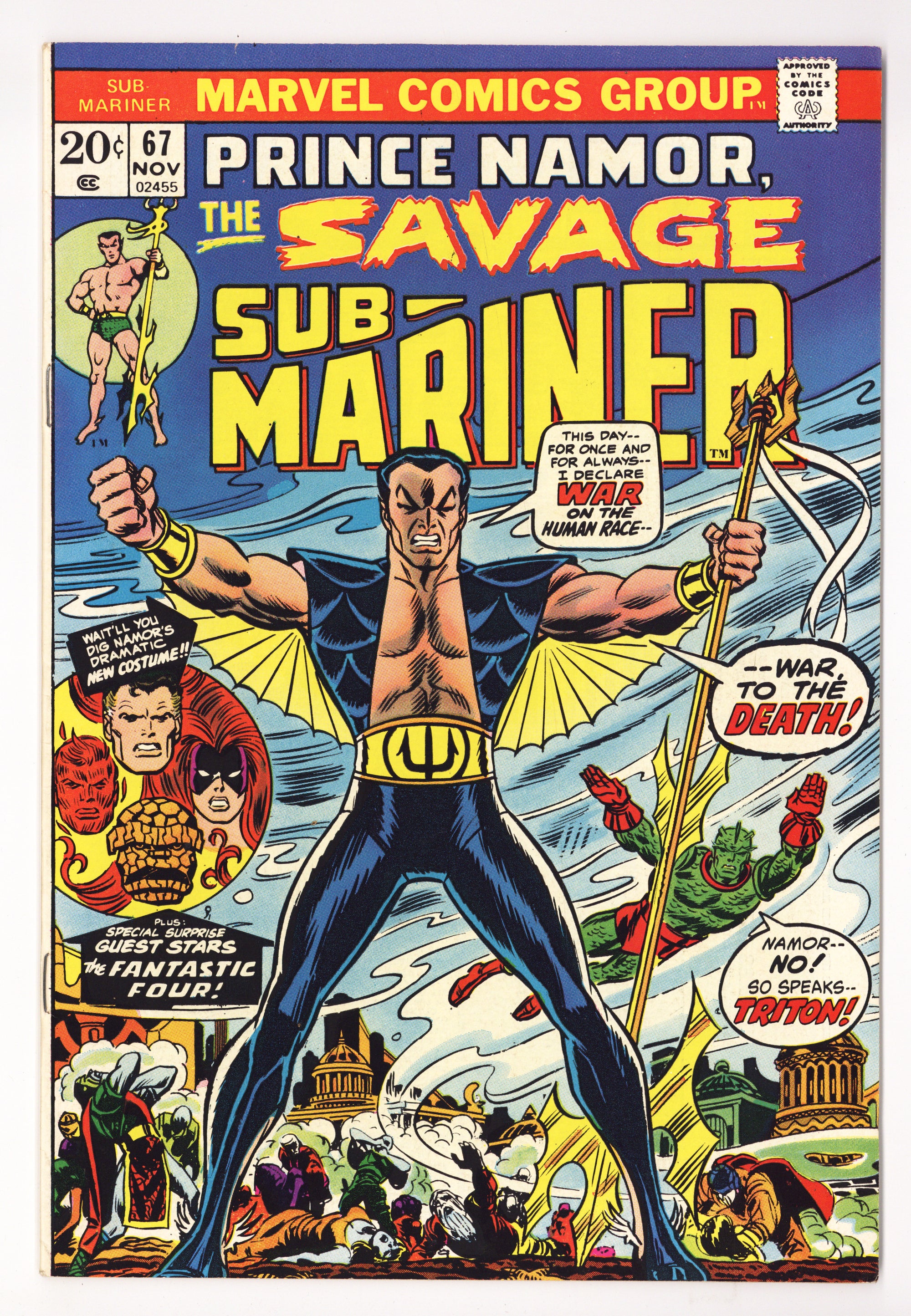 Sub-Mariner Vol 1 67  VF (8.0)   (1973)        