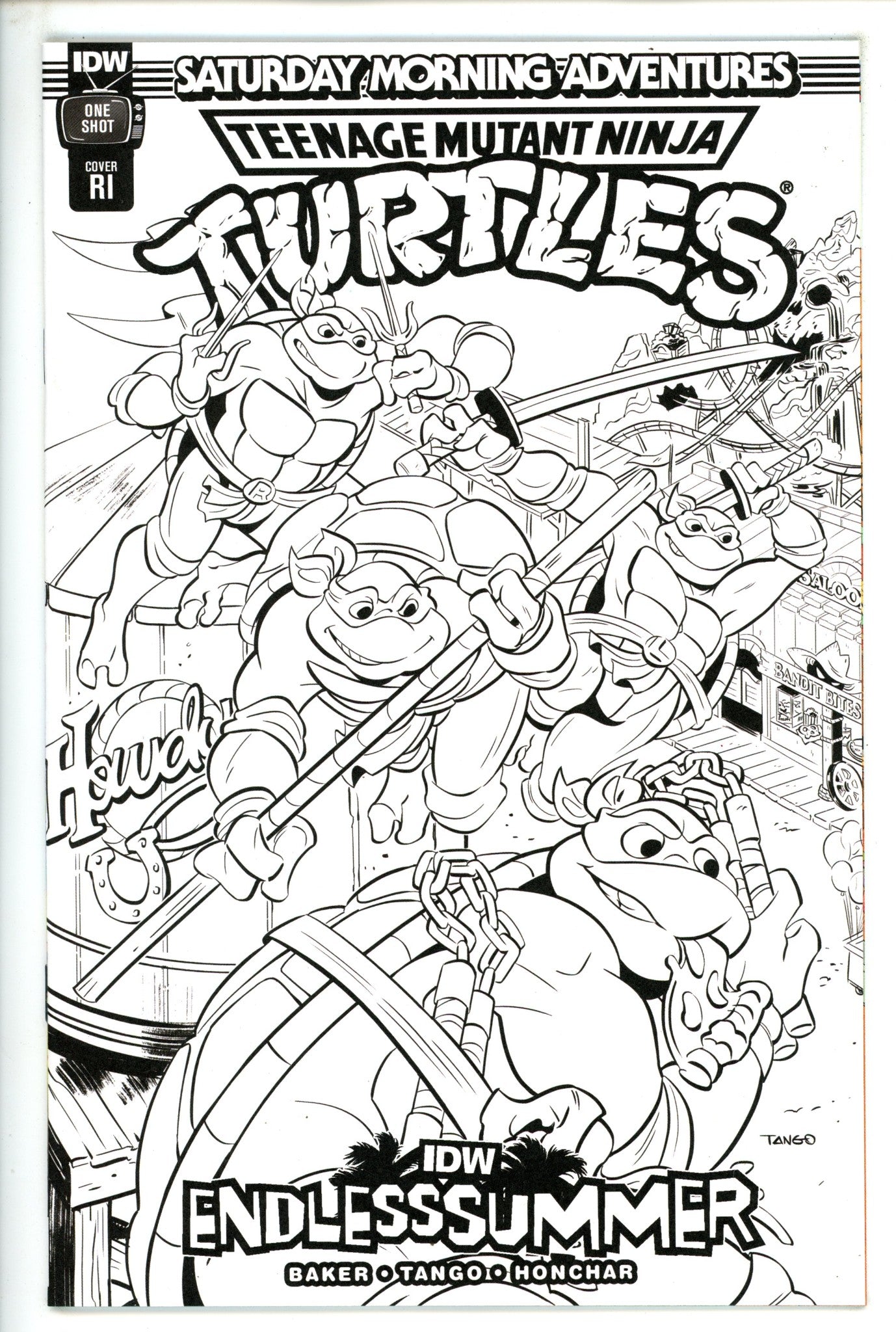 IDW Endless Summer Teenage Mutant Ninja Turtles Saturday Morning Adventures 1 Incentive Variant NM+ (2023)