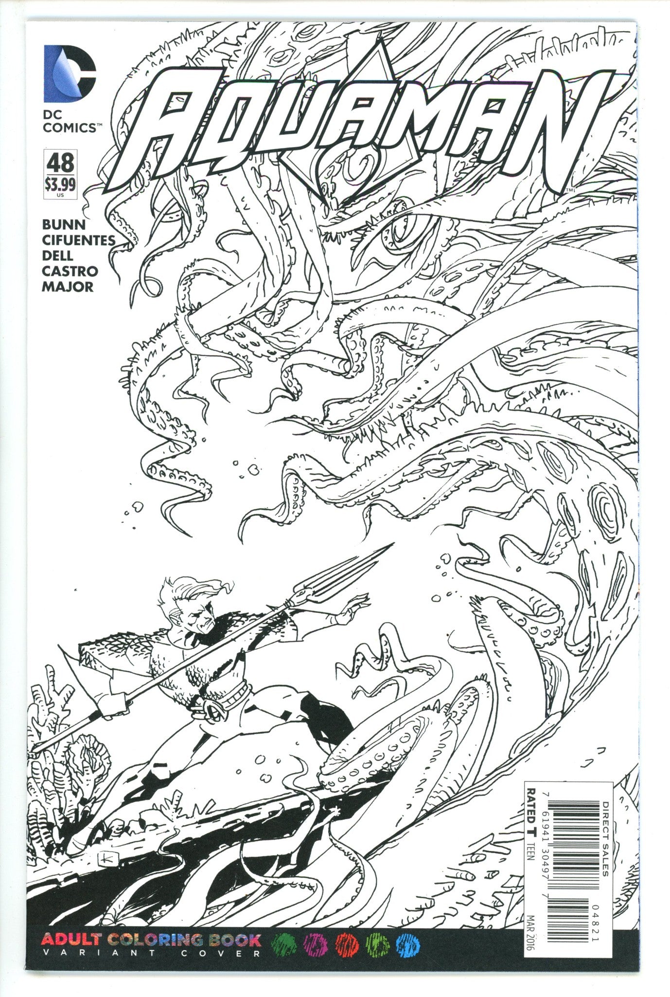 Aquaman Vol 7 48 Adult Coloring Book Variant (2016)