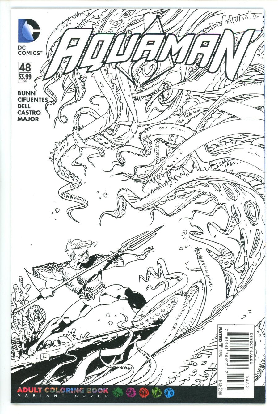 Aquaman Vol 7 48 Adult Coloring Book Variant (2016)