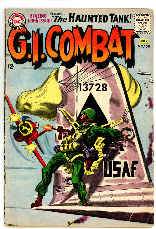G.I. Combat Vol 1 100 GD/VG (3.0) Interior Cover Tape (1963)