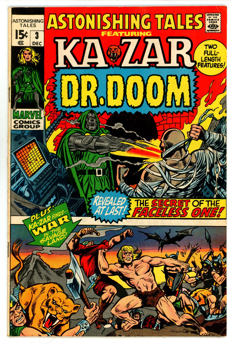 Astonishing Tales Vol 1 3 FN+ (6.5) (1970) 