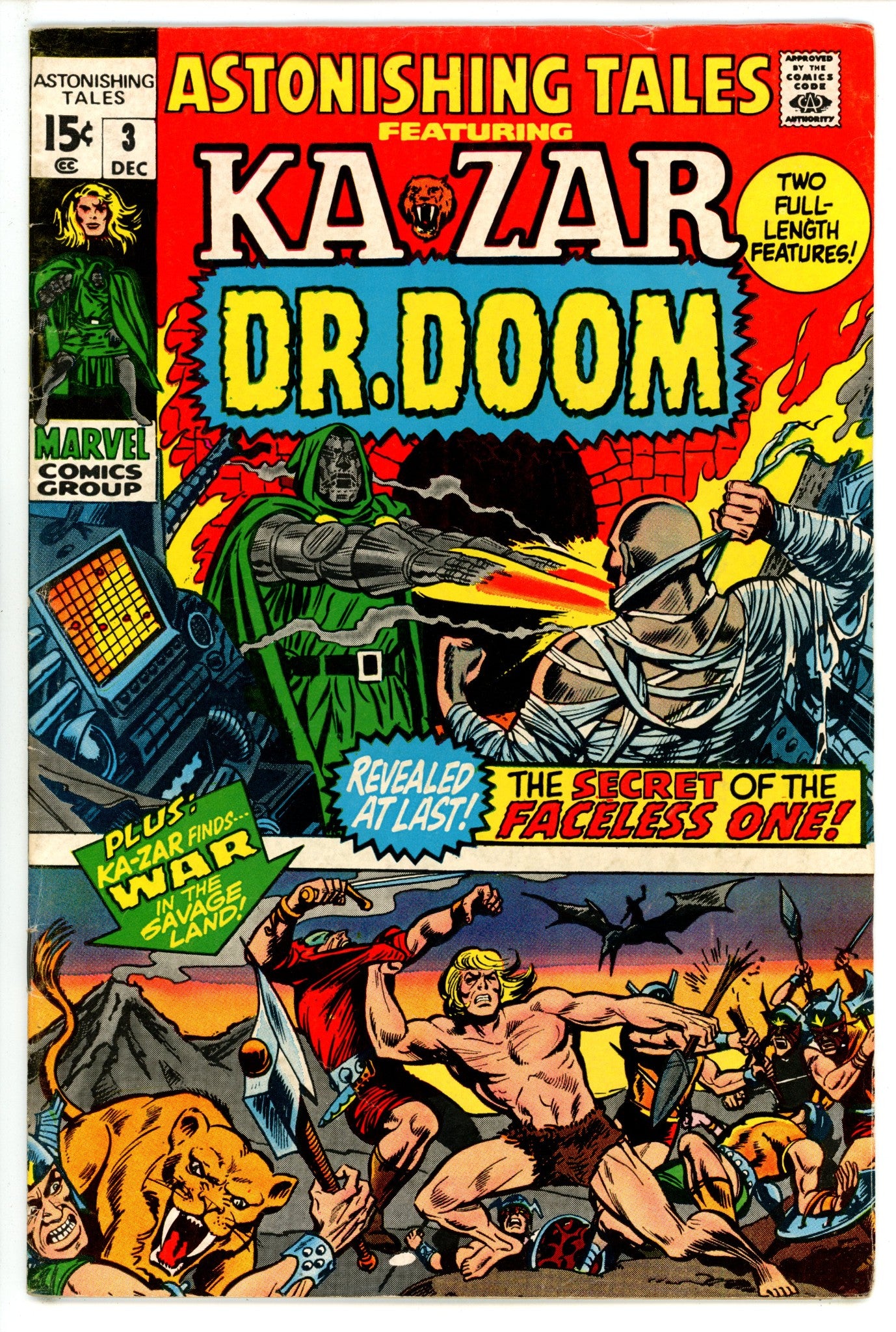 Astonishing Tales Vol 1 3 VG (4.0) (1970) 