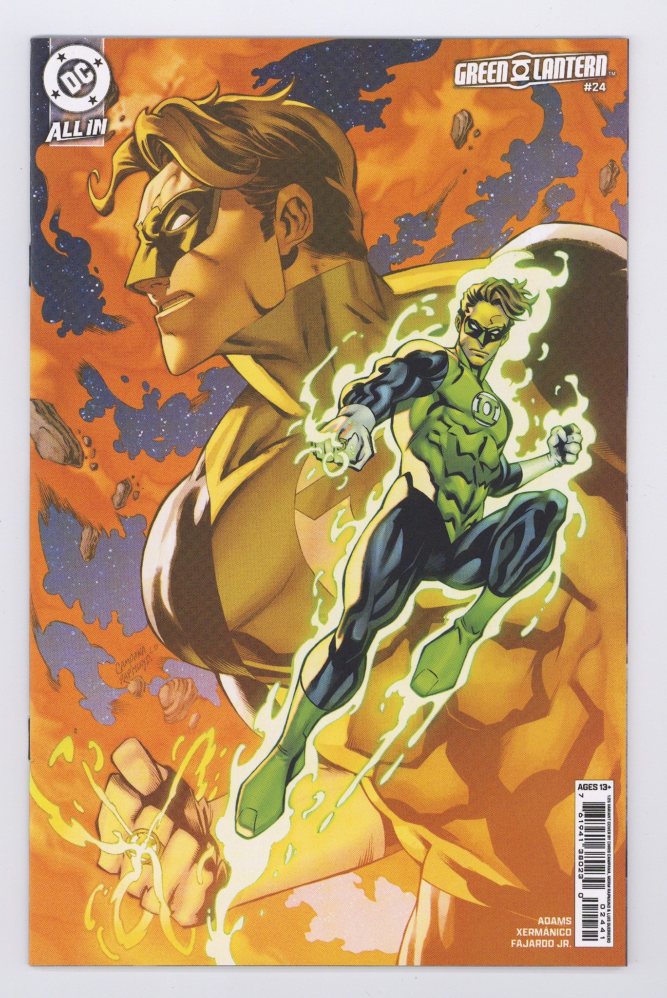 Green Lantern Vol 8 24 NM- (9.2) (2025) Campana Incentive Variant 
