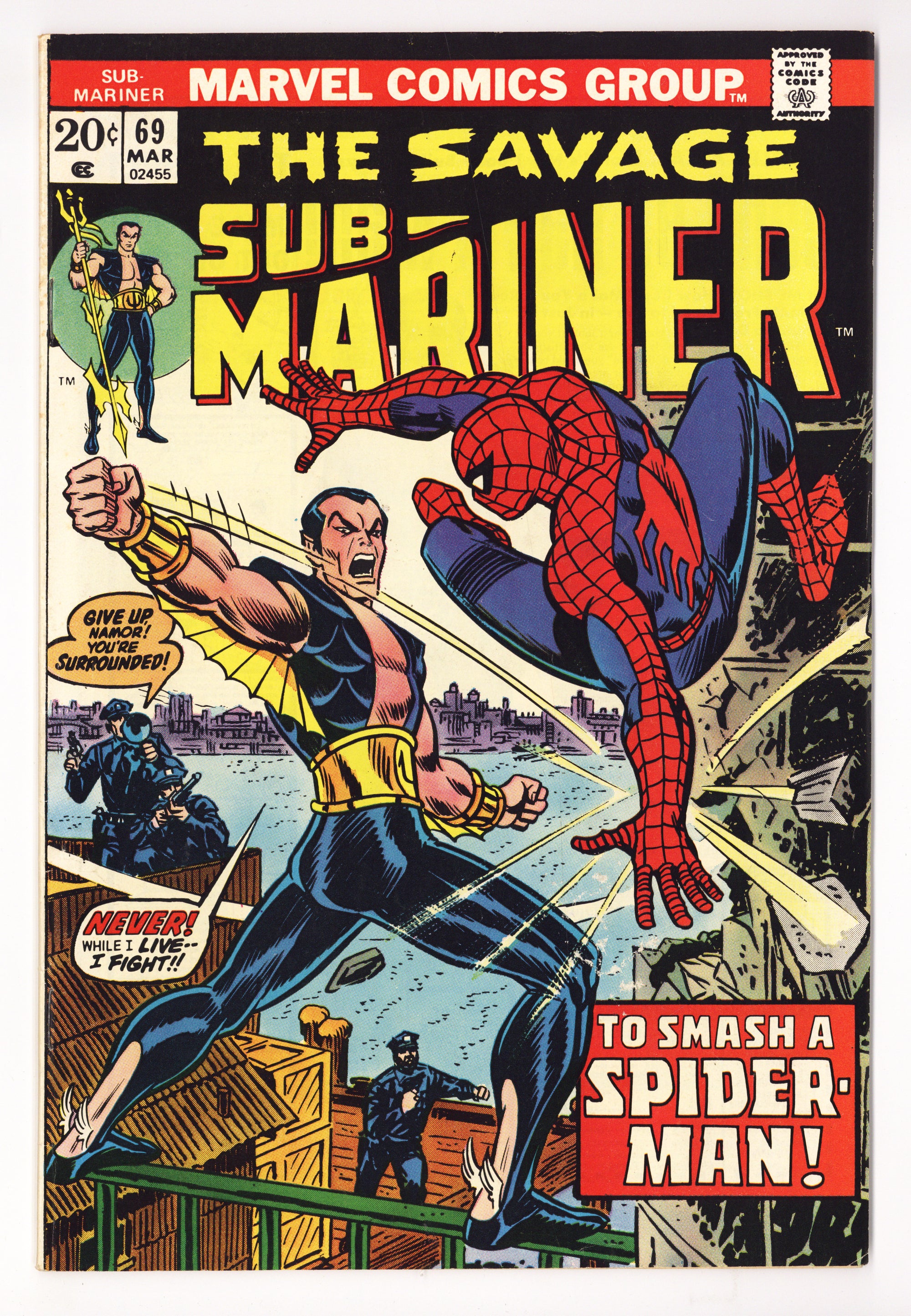 Sub-Mariner Vol 1 69  FN/VF (7.0)   (1974)        