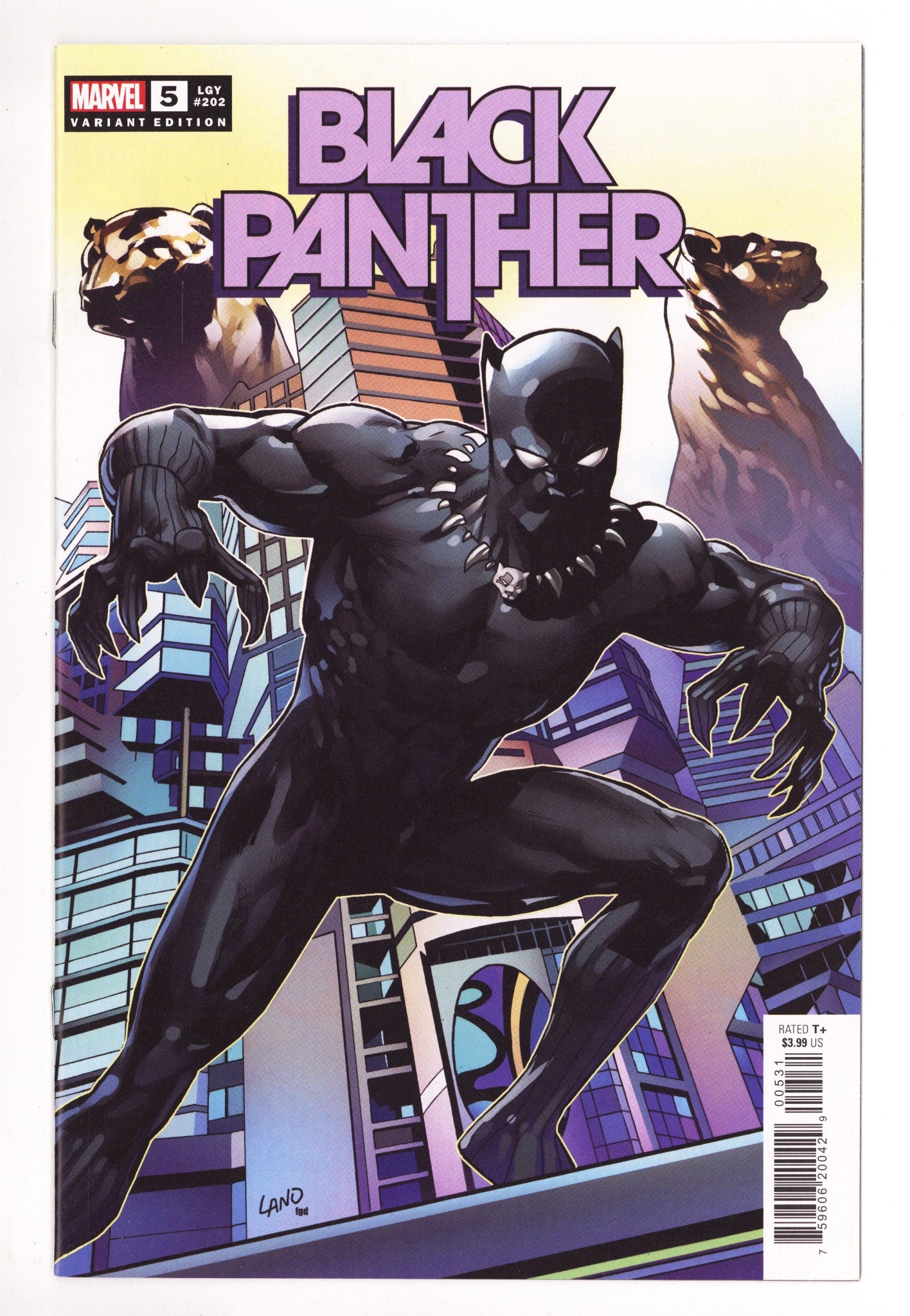 Black Panther Vol 8 5 (202) High Grade (2022) Land Variant 