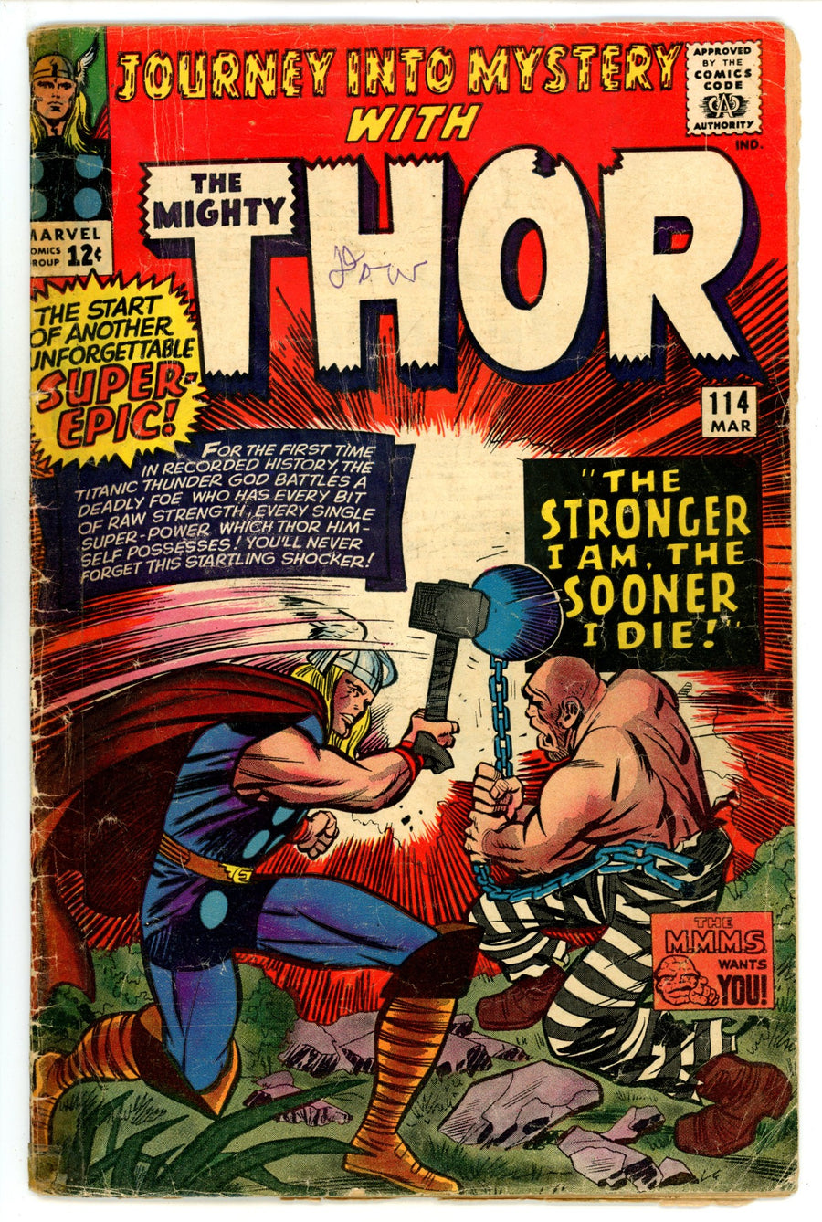 Journey into Mystery Vol 1 114 GD/VG (3.0) (1965) 