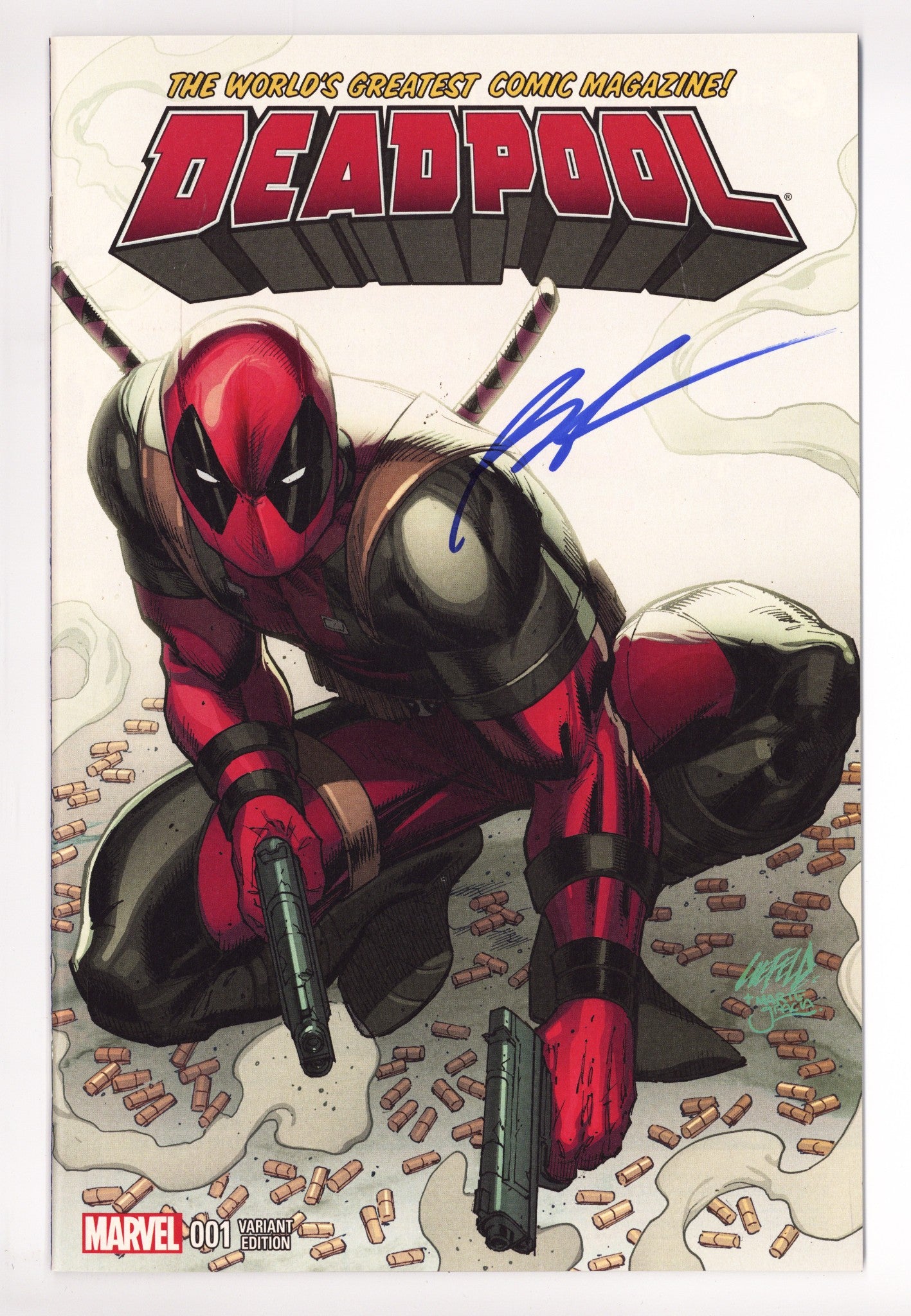 Deadpool Vol 5 1 NM- (9.2) (2016) Liefeld Exclusive Variant Signed x1 Cover Rob Liefeld 