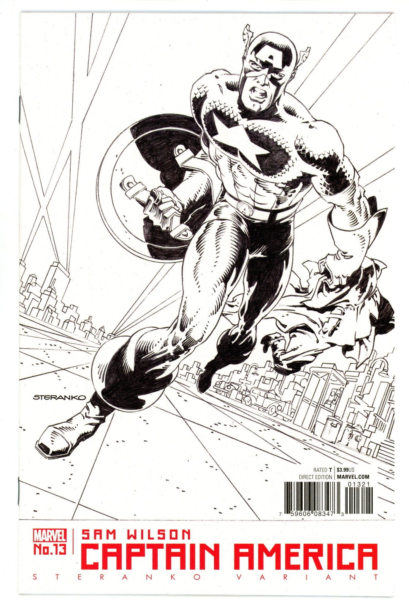 Captain America: Sam Wilson 13 High Grade (2016) Steranko Sketch Variant 