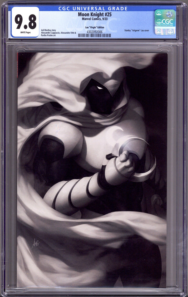 Moon Knight Vol 9 25 CGC 9.8 (NM/M) (2023) Artgerm Virgin Incentive Variant