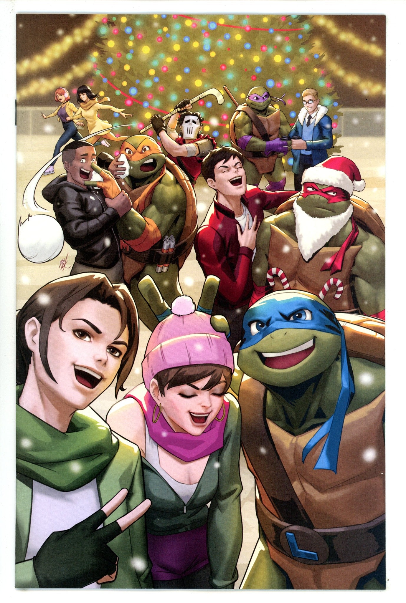 Mighty Morphin Power Rangers / Teenage Mutant Ninja Turtles Ii B&W Ed 1 Ejikure Holiday Virgin Variant (2023)