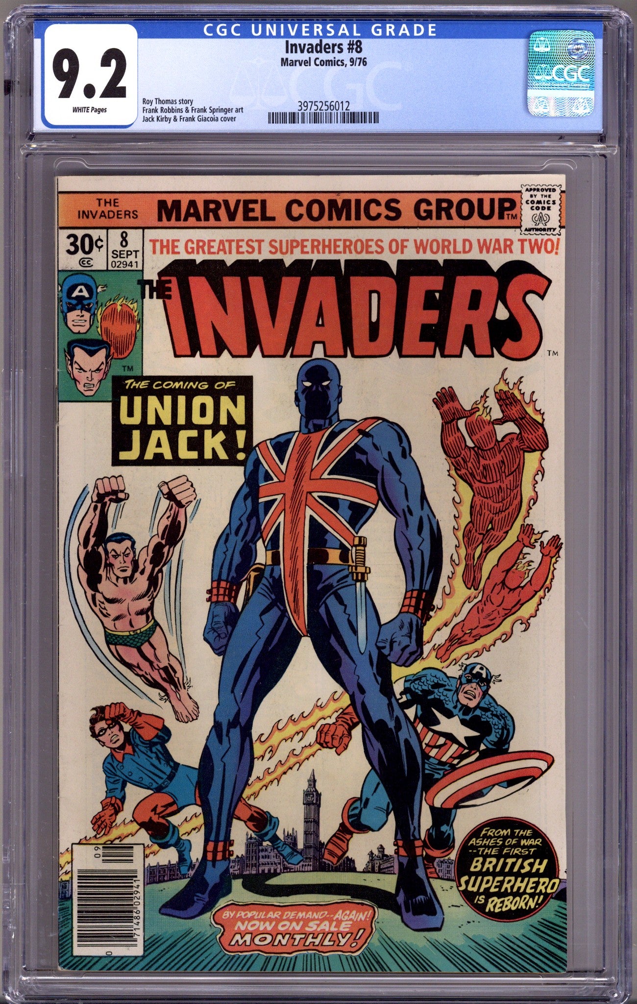 The Invaders Vol 1 8 CGC 9.2 (NM-) (1976) 