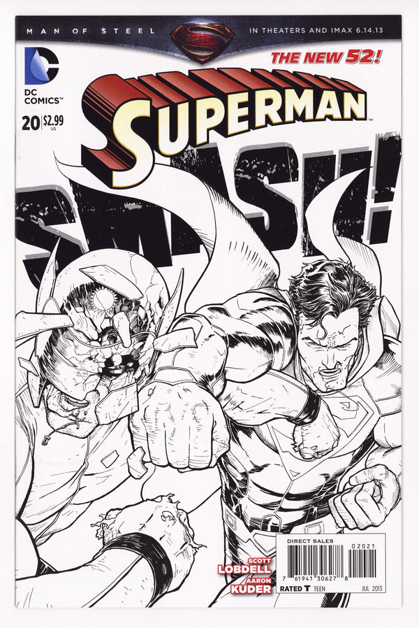 Superman Vol 3 20 High Grade (2013) Kuder B&W Incentive Variant
