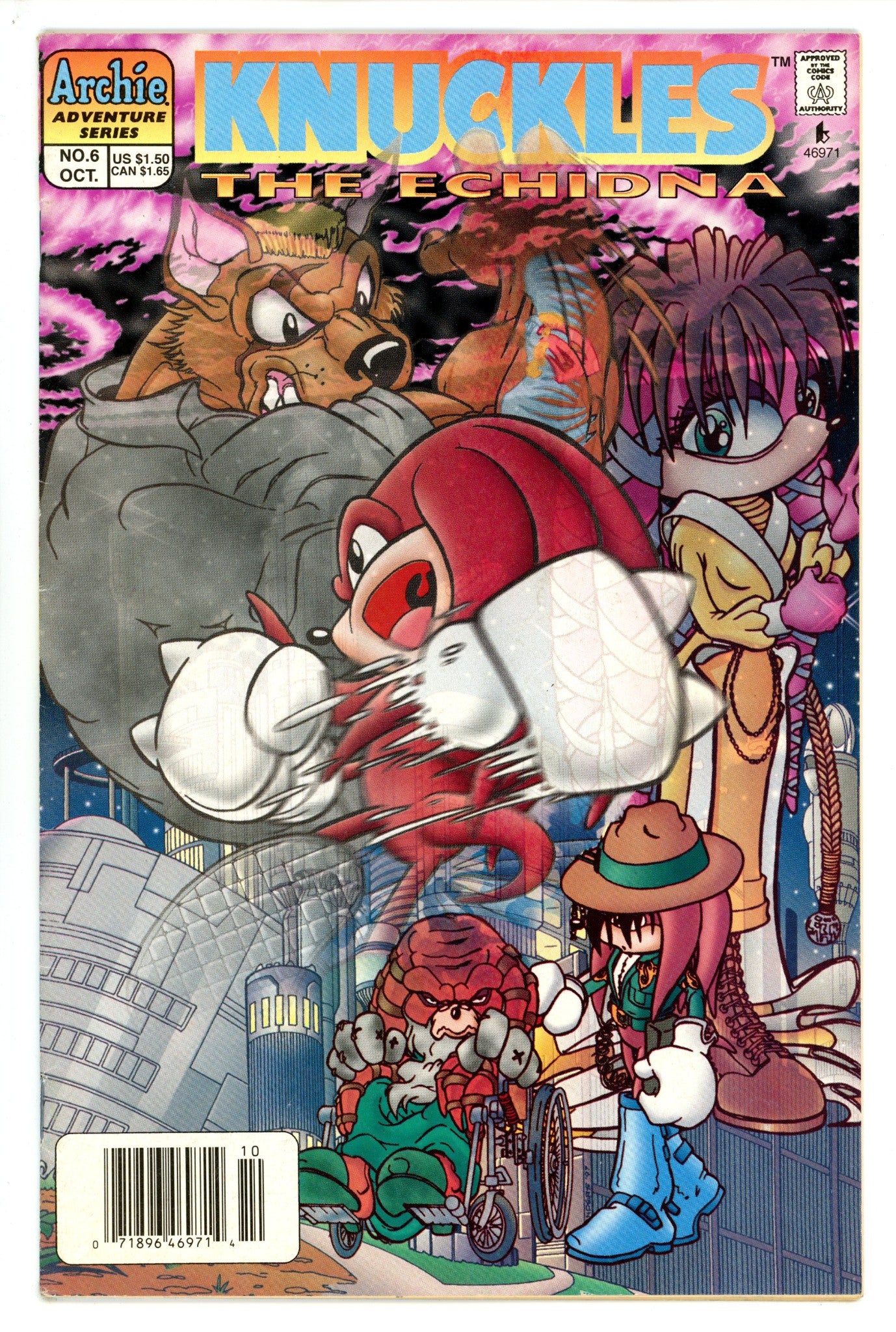 Knuckles the Echidna 6 Newsstand VG/FN (1997)