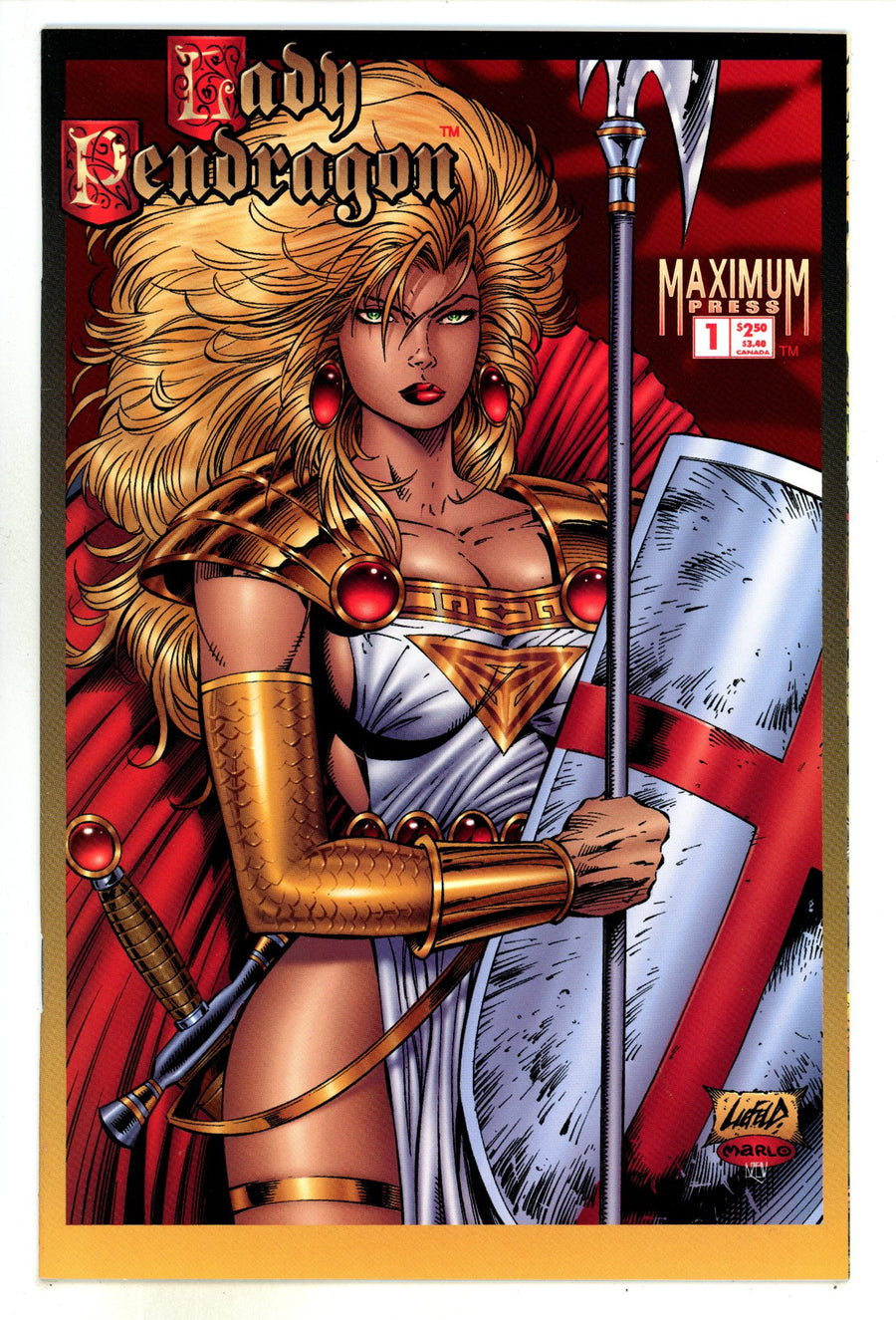 Lady Pendragon Vol 1 1  High Grade  (1996) Liefeld  Variant  