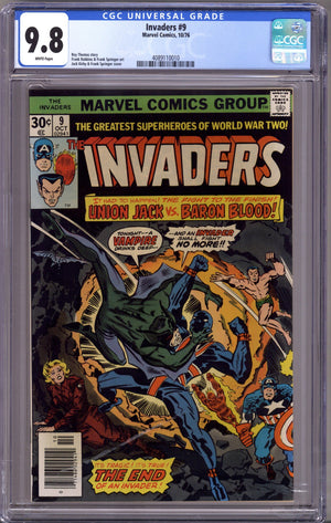 The Invaders Vol 1 9 CGC 9.8 (NM/M) (1976)