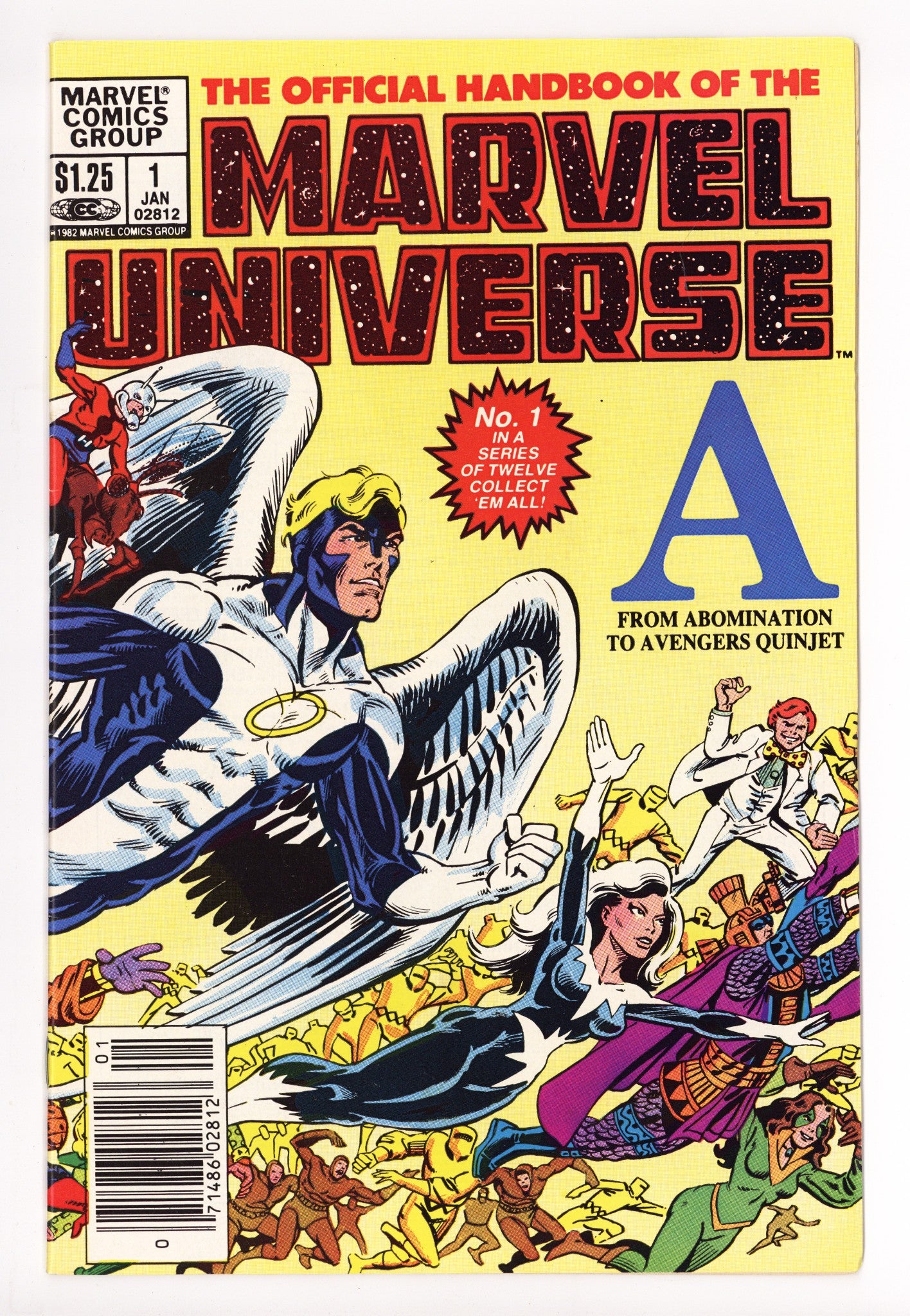 The Official Handbook of the Marvel Universe Vol 1 1 Low Grade (1983) Canadian Price Variant 