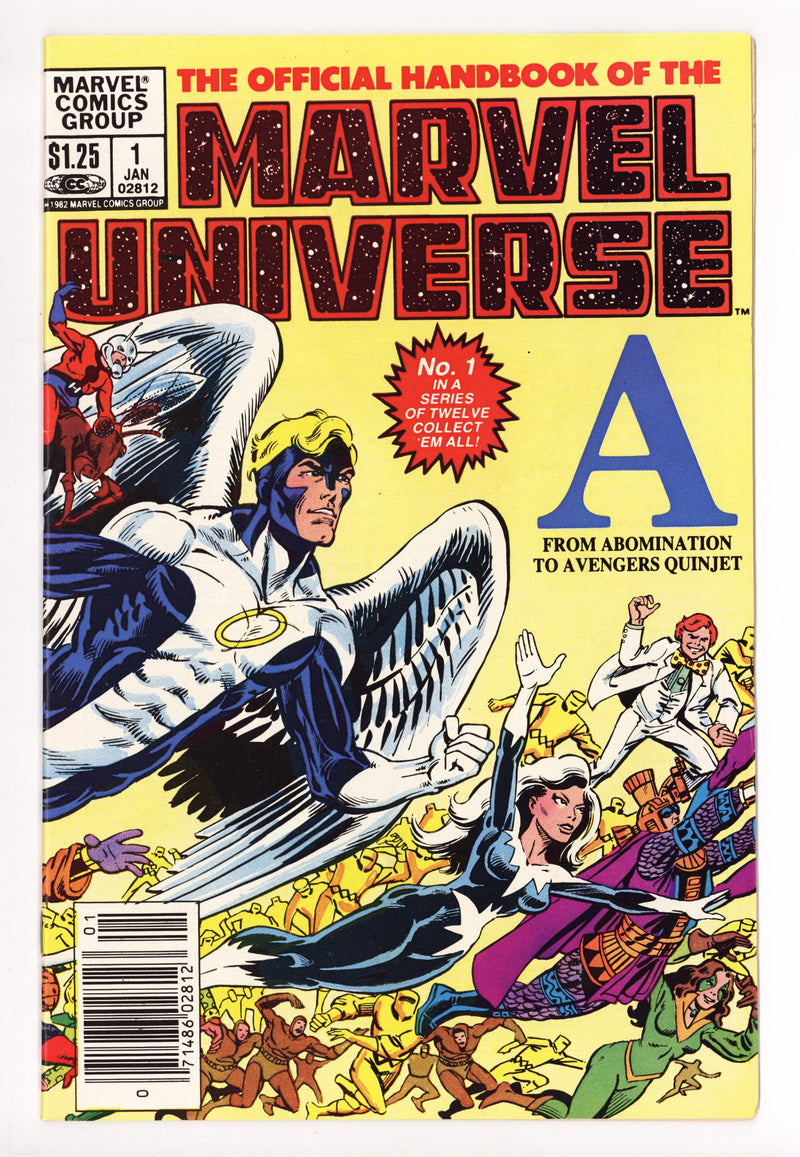 The Official Handbook of the Marvel Universe Vol 1 1 Low Grade (1983) Canadian Price Variant 