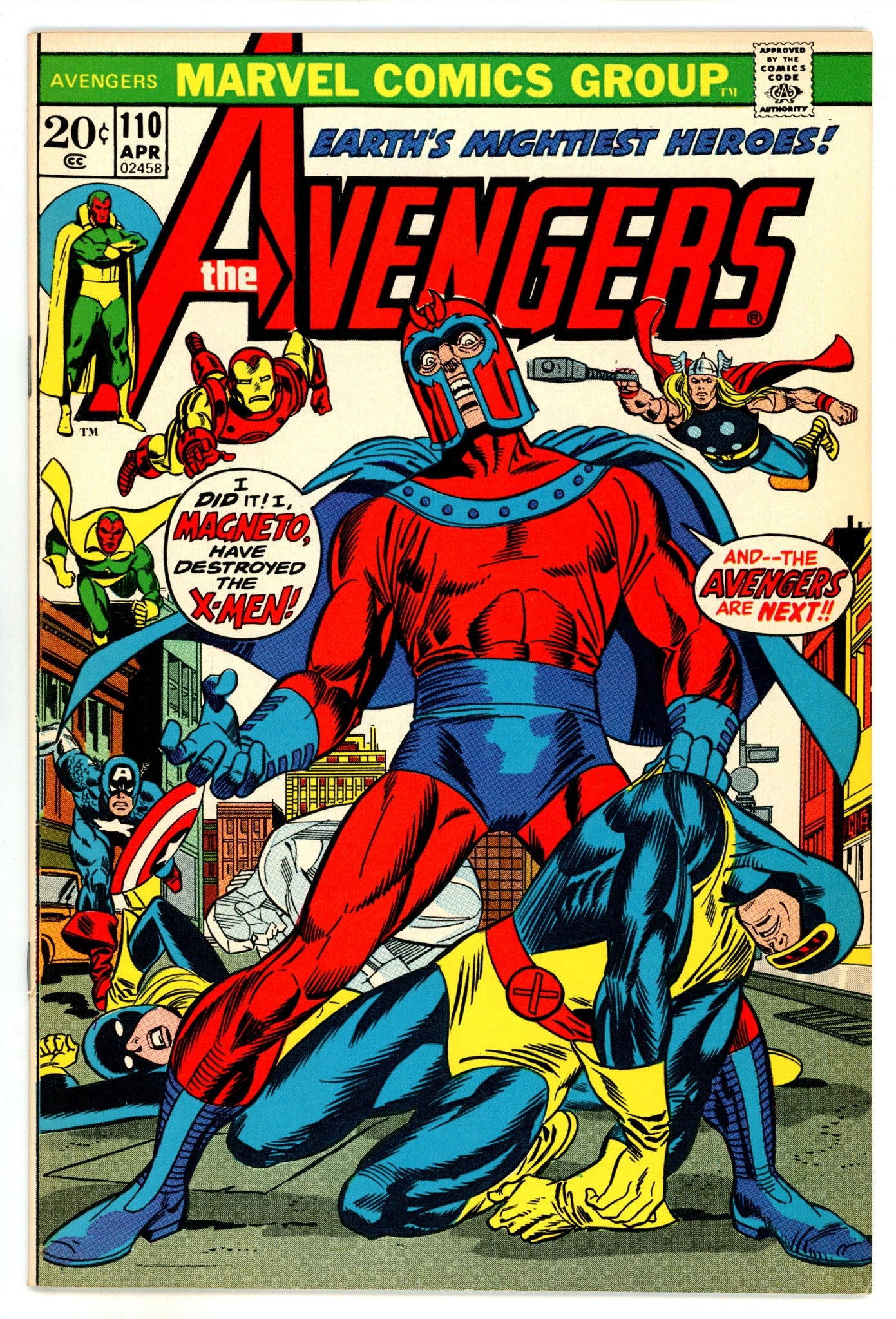 The Avengers Vol 1 110  VF+ (8.5)  (1973)  