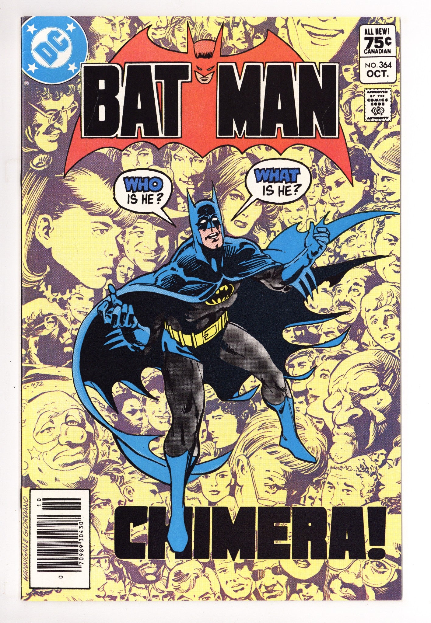 Batman Vol 1 364 VF (8.0) (1983) Canadian Price Variant 