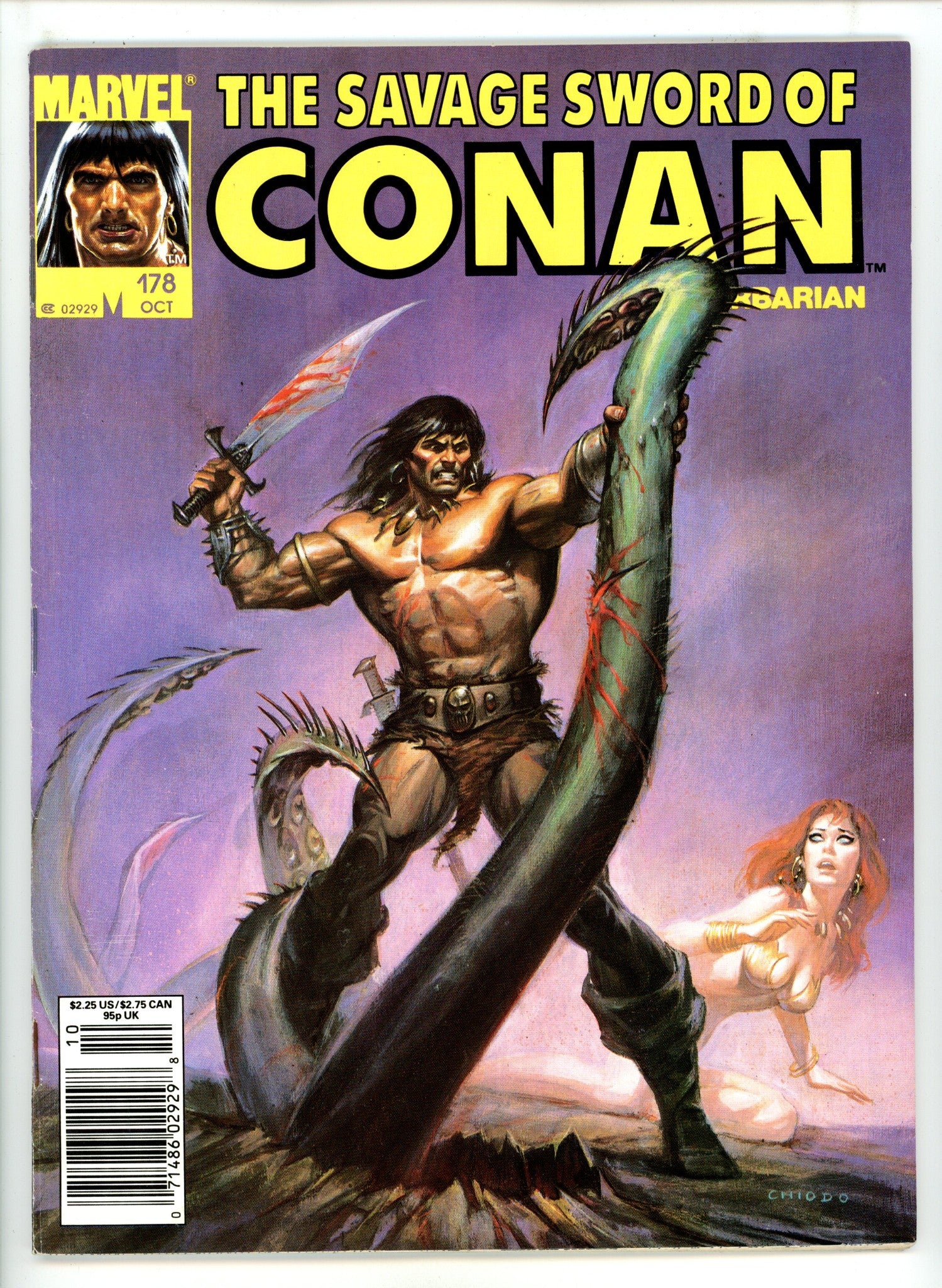 The Savage Sword of Conan Vol 1 178 Low Grade (1990) Newsstand 