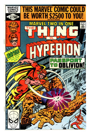 Marvel Two-in-One Vol 1 67 Mid Grade (1980)