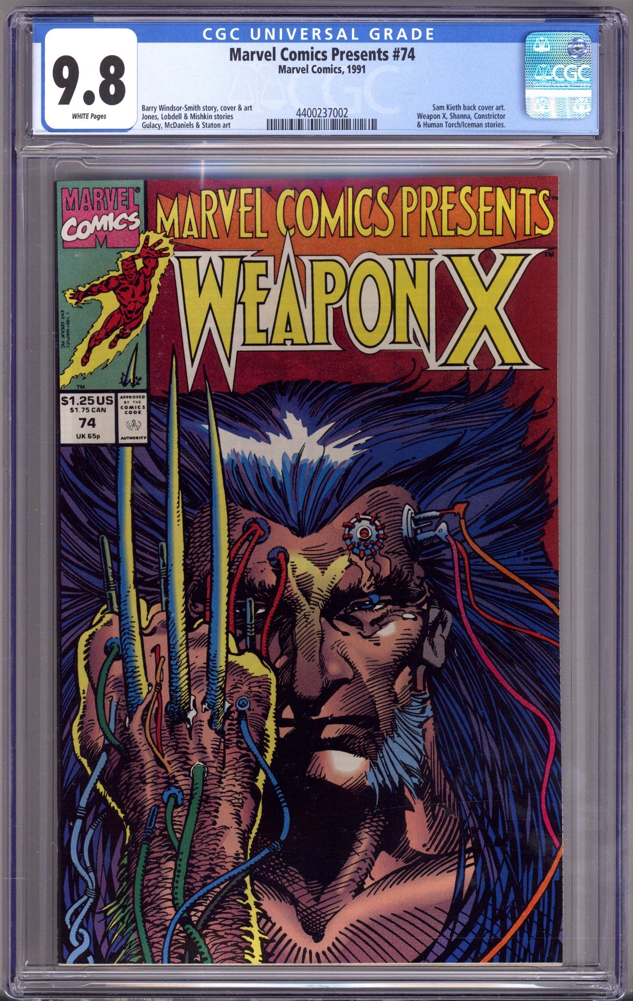 Marvel Comics Presents Vol 1 74 CGC 9.8 (NM/M) (1991) 