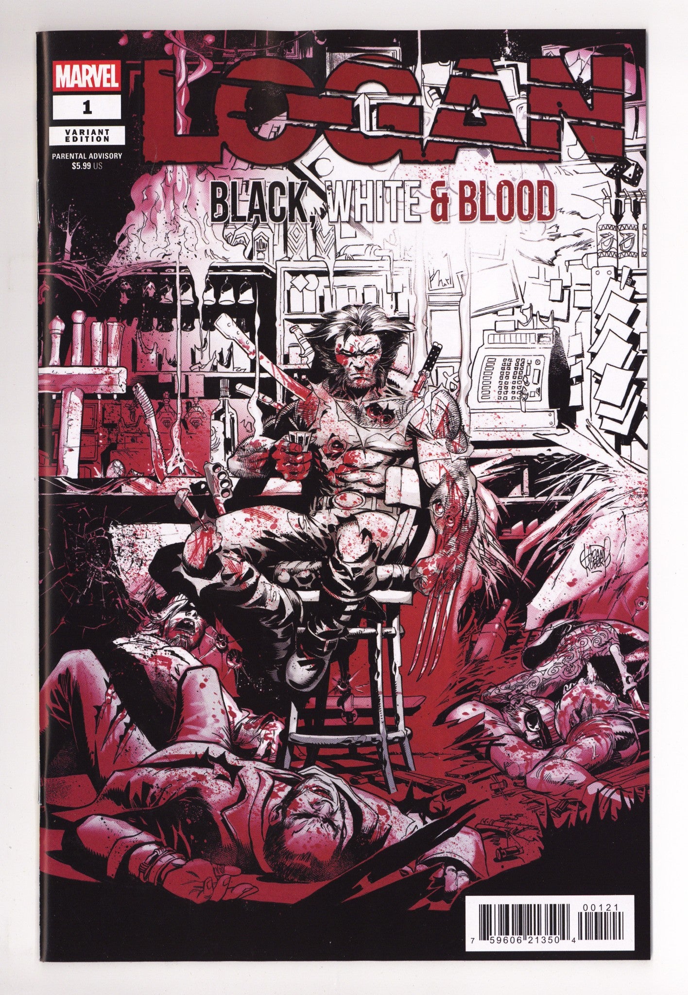Logan: Black White & Blood 1 Kubert Variant (2026)