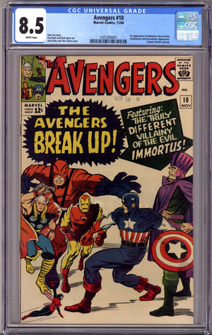 The Avengers Vol 1 10 CGC 8.5 (VF+) (1964)