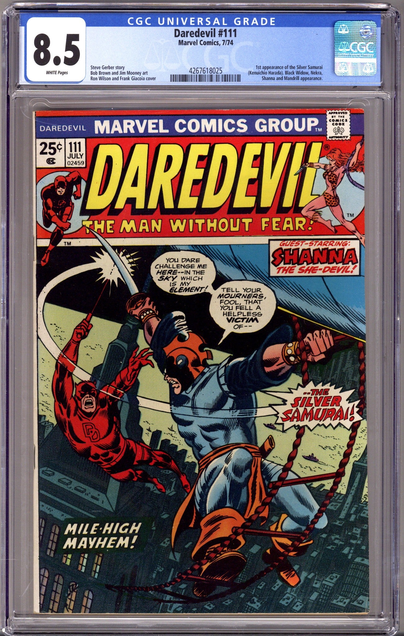 Daredevil Vol 1 111 CGC 8.5 (VF+) (1974) 