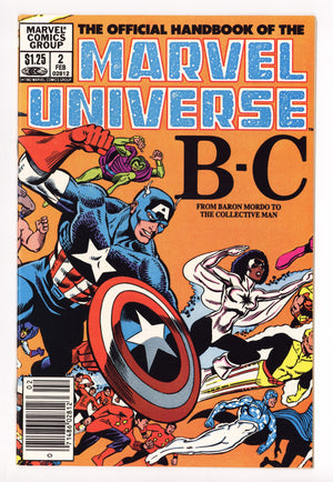 The Official Handbook of the Marvel Universe Vol 1 2 VF (8.0) (1983) Canadian Price Variant