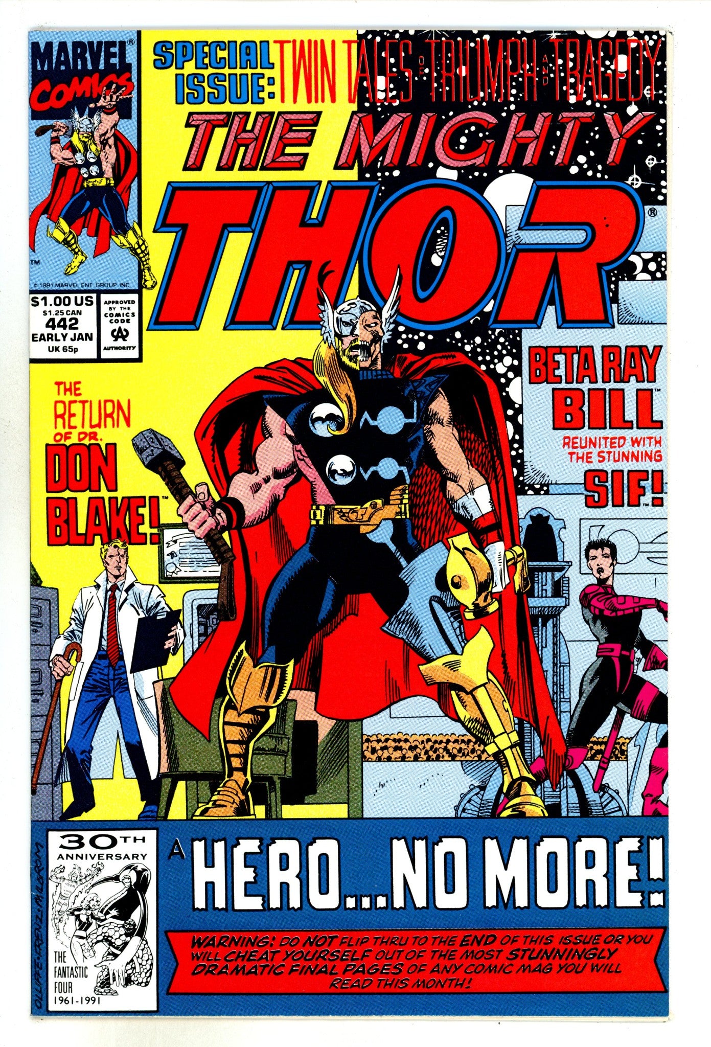 Thor Vol 1 442 High Grade (1992) 