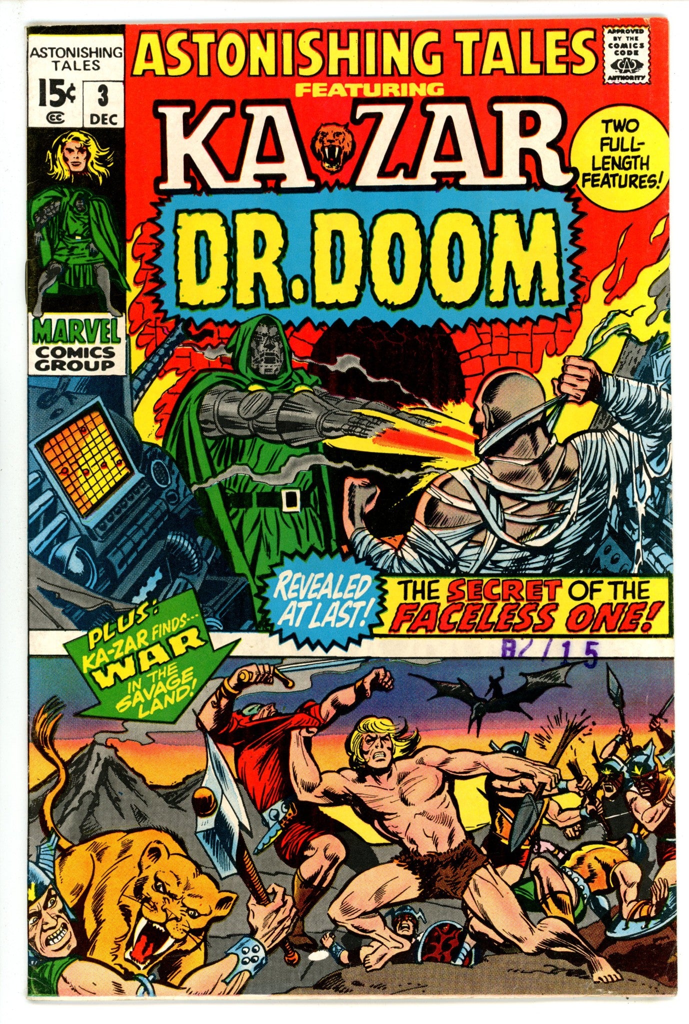 Astonishing Tales Vol 1 3 FN- (5.5) (1970) 