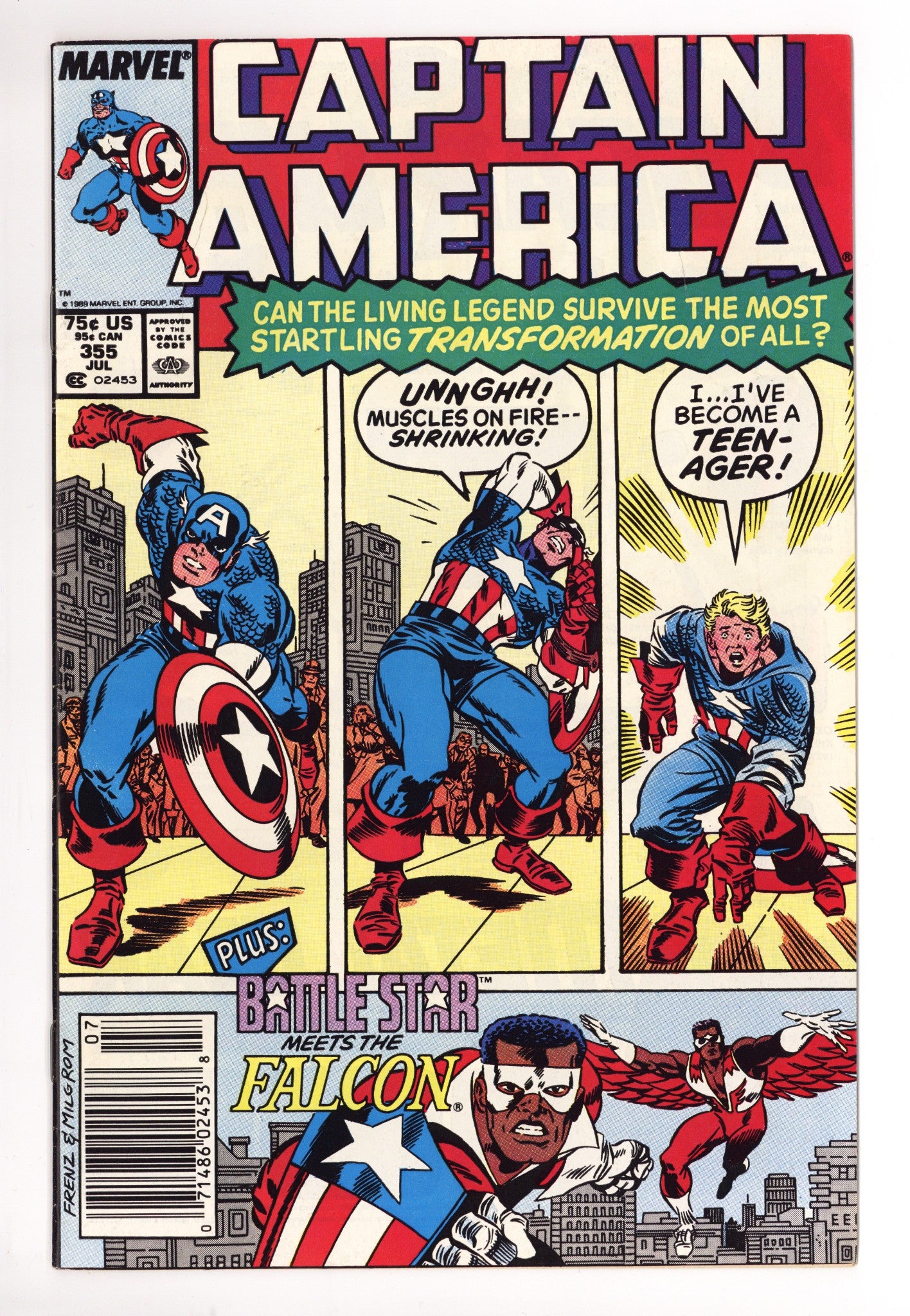 Captain America Vol 1 355 Mid Grade (1989) Newsstand 