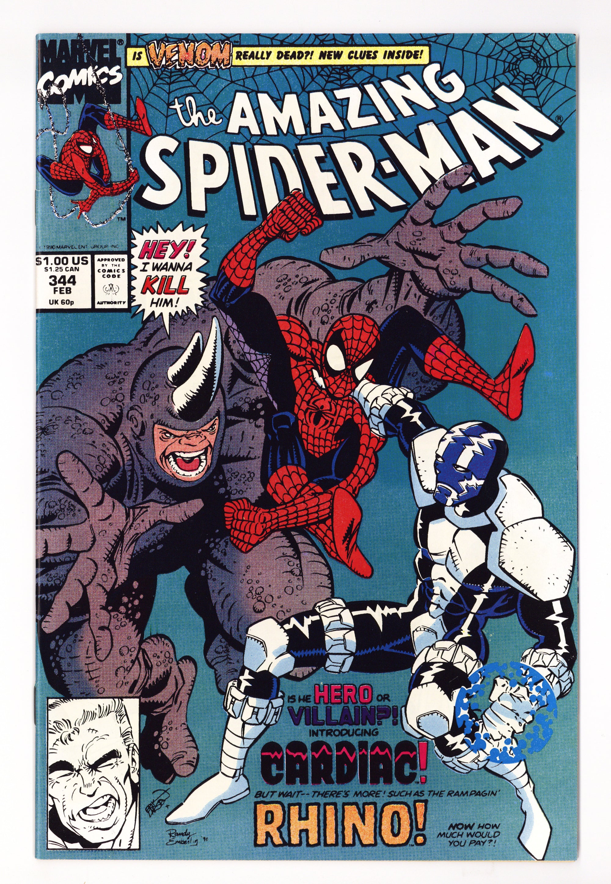 The Amazing Spider-Man Vol 1 344  VF (8.0)   (1991)        