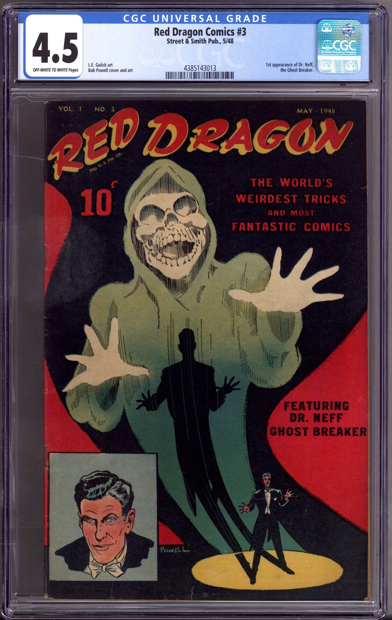 Red Dragon Comics Vol 1 3 CGC 4.5 (VG+) (1948) 