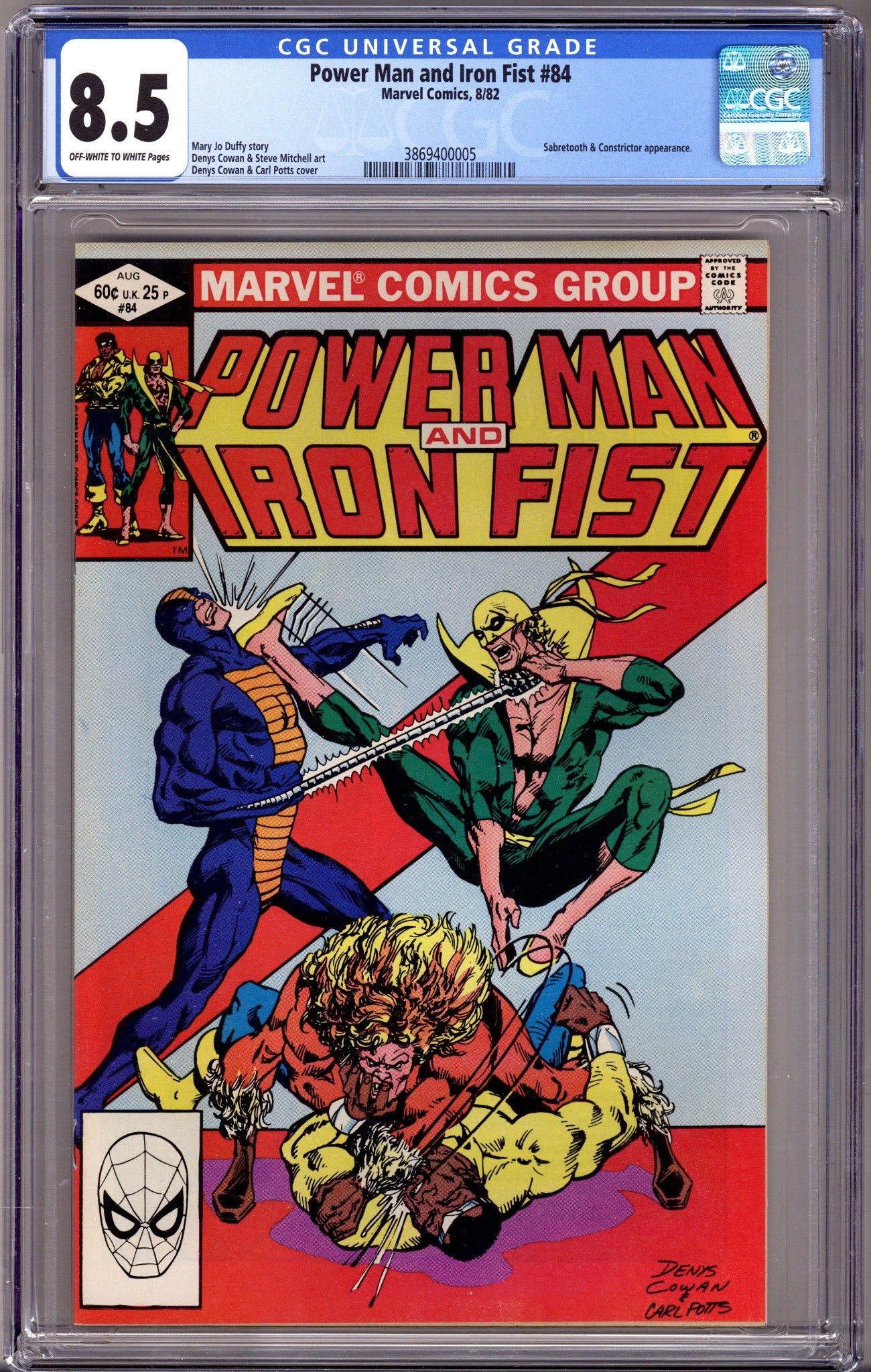 Power Man and Iron Fist Vol 1 84 CGC 8.5 (VF+) (1982) 