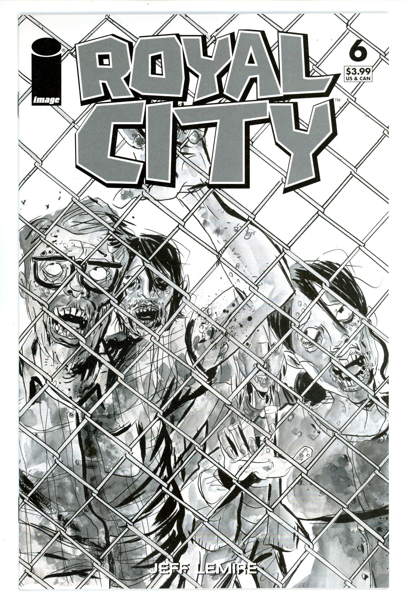 Royal City 6 High Grade (2017) Lemire B&W Homage Variant 
