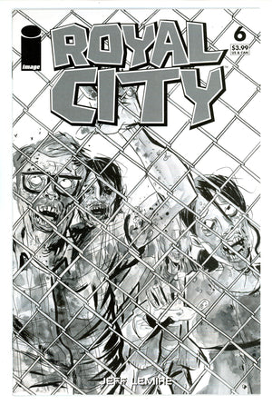 Royal City 6 High Grade (2017) Lemire B&W Homage Variant