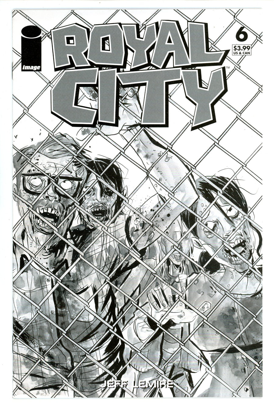 Royal City 6 High Grade (2017) Lemire B&W Homage Variant 