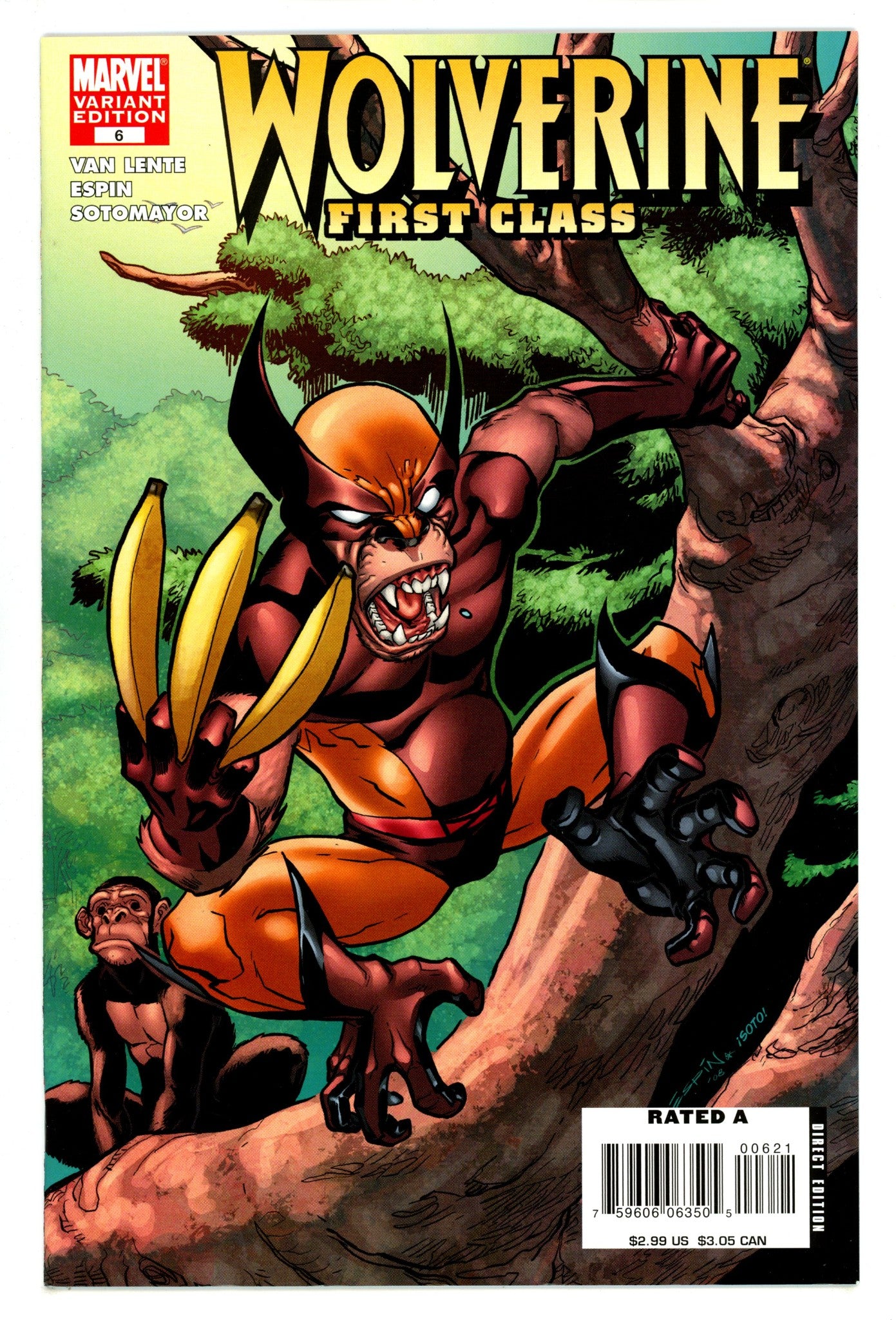 Wolverine: First Class 6 High Grade (2008) Espin Monkey Variant 