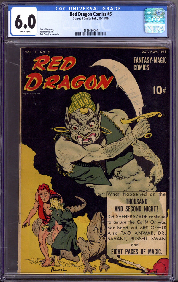 Red Dragon Comics Vol 1 5 CGC 6.0 (FN) (1948)