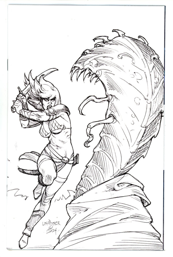 Red Sonja Empire Damned 4 Linsner Line Art Virgin Incentive Variant NM- (2024)